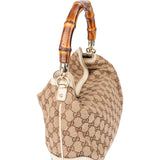 Gucci GG Monogram Bamboo Handbag