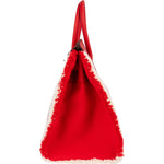 Hermès Fray Swift / Toile H Rouge de Coeur Birkin 35 Handbag - vintageandkickz