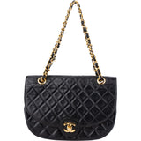 Chanel Quilted Lambskin 24K Gold Single Flap Shoulder Bag