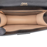 Chloé Black Satin Crystal Padlock Aby Crossbody Bag