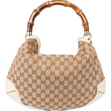 Gucci GG Monogram Bamboo Handbag