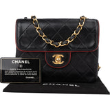 Chanel Quilted Lambskin 24K Gold Single Flap Crossbody Bag