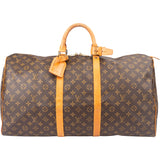 Louis Vuitton Canvas Monogram Keepall 55 Bandouliere