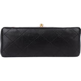 Chanel Quilted Lambskin 24K Gold Single Flap Crossbody Bag