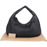 Bottega Veneta Black Intrecciato Leather Belly Hobo Bag
