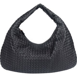 Bottega Veneta Black Intrecciato Leather Belly Hobo Bag