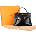 Hermès Box Calfskin Kelly 32 Retourne Handbag - vintageandkickz