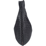 Bottega Veneta Black Intrecciato Leather Belly Hobo Bag