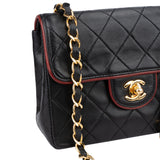 Chanel Quilted Lambskin 24K Gold Single Flap Crossbody Bag