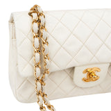 Chanel Quilted Lambskin 24K Small Double Flap Crossbody Bag