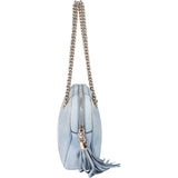 Gucci Blue Nubuk Leather GG Soho Shoulder Bag