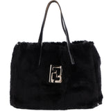 Fendi FF Black Fur Handbag