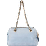 Gucci Blue Nubuk Leather GG Soho Shoulder Bag