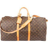 Louis Vuitton Canvas Monogram Keepall 55 Bandouliere