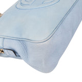 Gucci Blue Nubuk Leather GG Soho Shoulder Bag