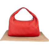 Bottega Veneta Red Intrecciato Leather Belly Hobo Bag