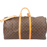 Louis Vuitton Canvas Monogram Keepall 55 Bandouliere