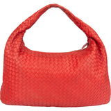 Bottega Veneta Red Intrecciato Leather Belly Hobo Bag