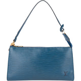 Louis Vuitton Bleu Epi Leather Pochette Accessoire Handbag
