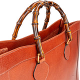 Gucci Classic Leather Bamboo Handbag