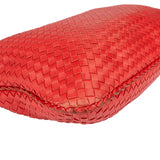 Bottega Veneta Red Intrecciato Leather Belly Hobo Bag