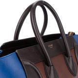 Celine Tricolor Leather Luggage Handbag