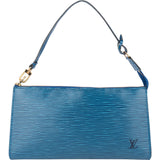 Louis Vuitton Bleu Epi Leather Pochette Accessoire Handbag