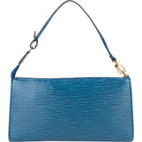 Louis Vuitton Bleu Epi Leather Pochette Accessoire Handbag
