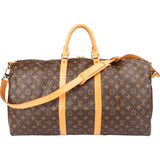 Louis Vuitton Canvas Monogram Keepall 55 Bandouliere