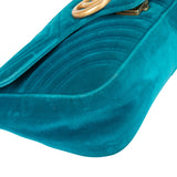Gucci Blue Satin GG Marmont Crossbody Bag