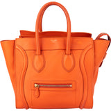 Celine Orange Leather Luggage Handbag