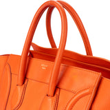 Celine Orange Leather Luggage Handbag