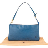Louis Vuitton Bleu Epi Leather Pochette Accessoire Handbag
