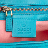 Gucci Blue Satin GG Marmont Crossbody Bag