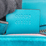 Gucci Blue Satin GG Marmont Crossbody Bag