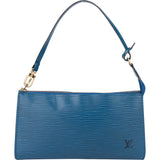 Louis Vuitton Bleu Epi Leather Pochette Accessoire Handbag