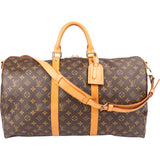 Louis Vuitton Canvas Monogram Keepall 50 Bandouliere