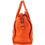 Celine Orange Leather Luggage Handbag