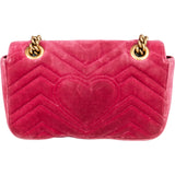 Gucci Quilted Velvet Marmont GG Crossbody Bag