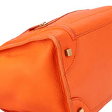 Celine Orange Leather Luggage Handbag