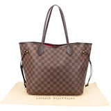 Louis Vuitton Damier Ebene Monogram Neverfull MM Shopper Handbag