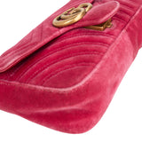 Gucci Quilted Velvet Marmont GG Crossbody Bag