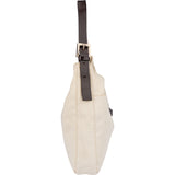 Fendi Cotton Baguette Marmor Buckle Shoulder Bag