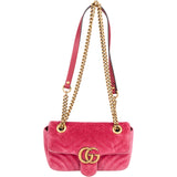 Gucci Quilted Velvet Marmont GG Crossbody Bag