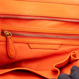 Celine Orange Leather Luggage Handbag