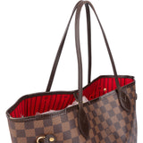 Louis Vuitton Damier Ebene Monogram Neverfull MM Shopper Handbag