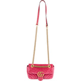 Gucci Quilted Velvet Marmont GG Crossbody Bag
