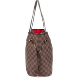 Louis Vuitton Damier Ebene Monogram Neverfull MM Shopper Handbag