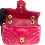 Gucci Quilted Velvet Marmont GG Crossbody Bag