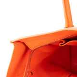 Celine Orange Leather Luggage Handbag